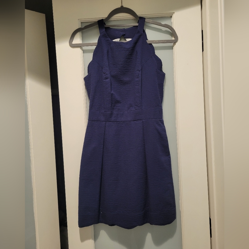 Lauren James Navy Blue Seersucker Landry